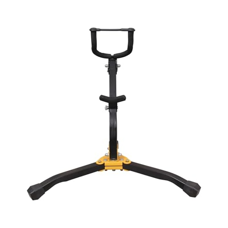 Waxwing Saxophone Stand, Foldable with Adjustable Height, Black and Yellow