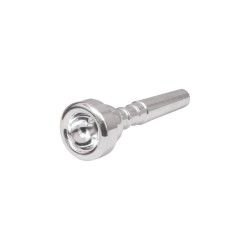 Trumpet Mouthpiece, Silver-Plated Metal, Professional Grade